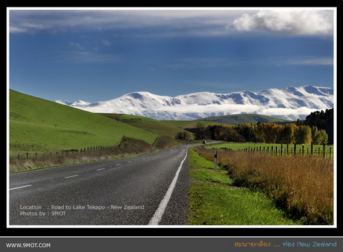 เส้นทางสู่ Lake Tekapo