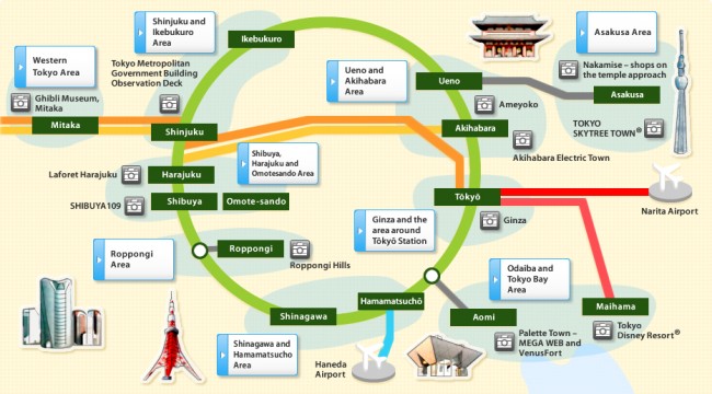 Map-JR line in Tokyo